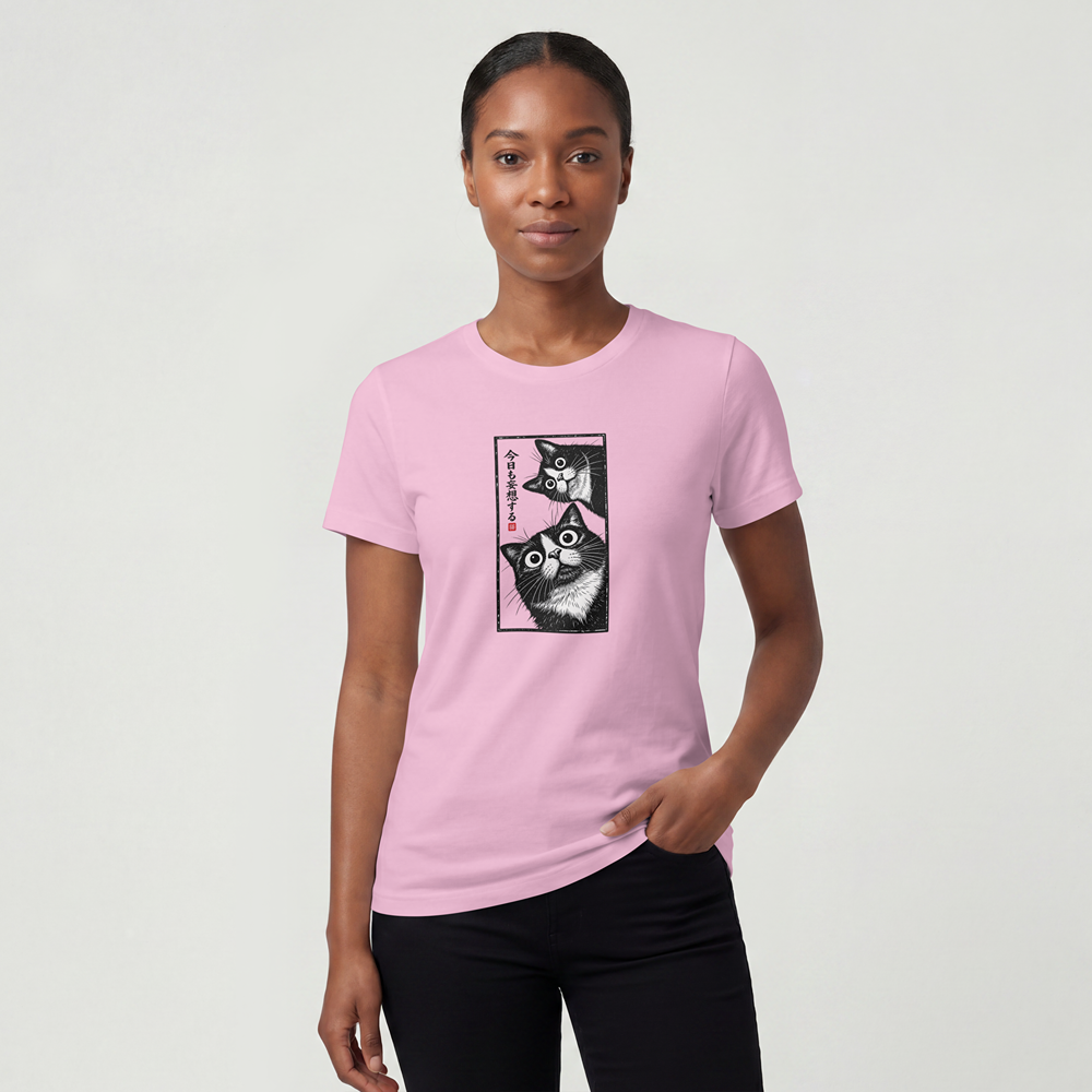 Curious Cats – Japanese Ink Style