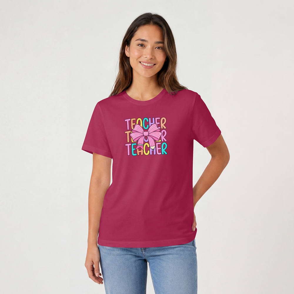 Colorful Bow Teacher