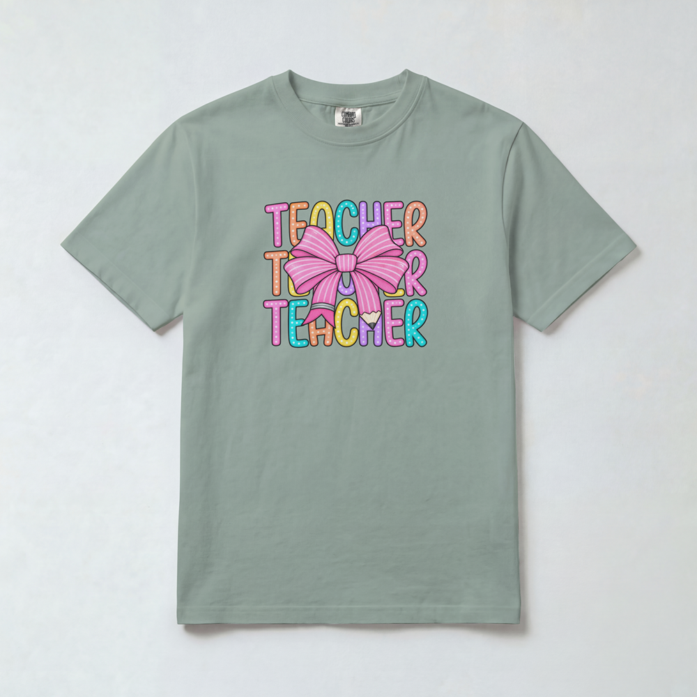 Colorful Bow Teacher
