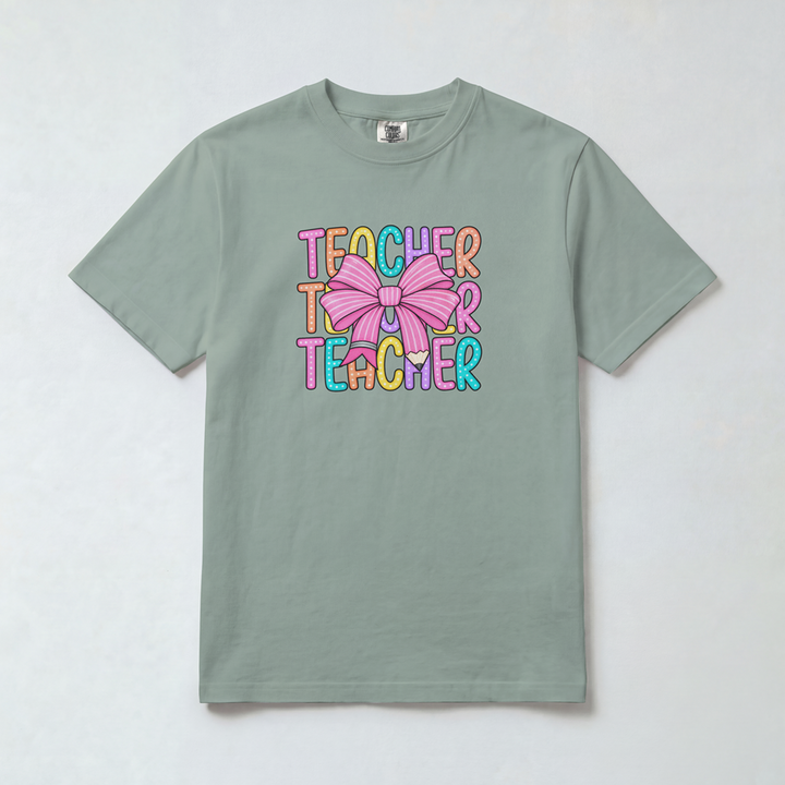 Colorful Bow Teacher