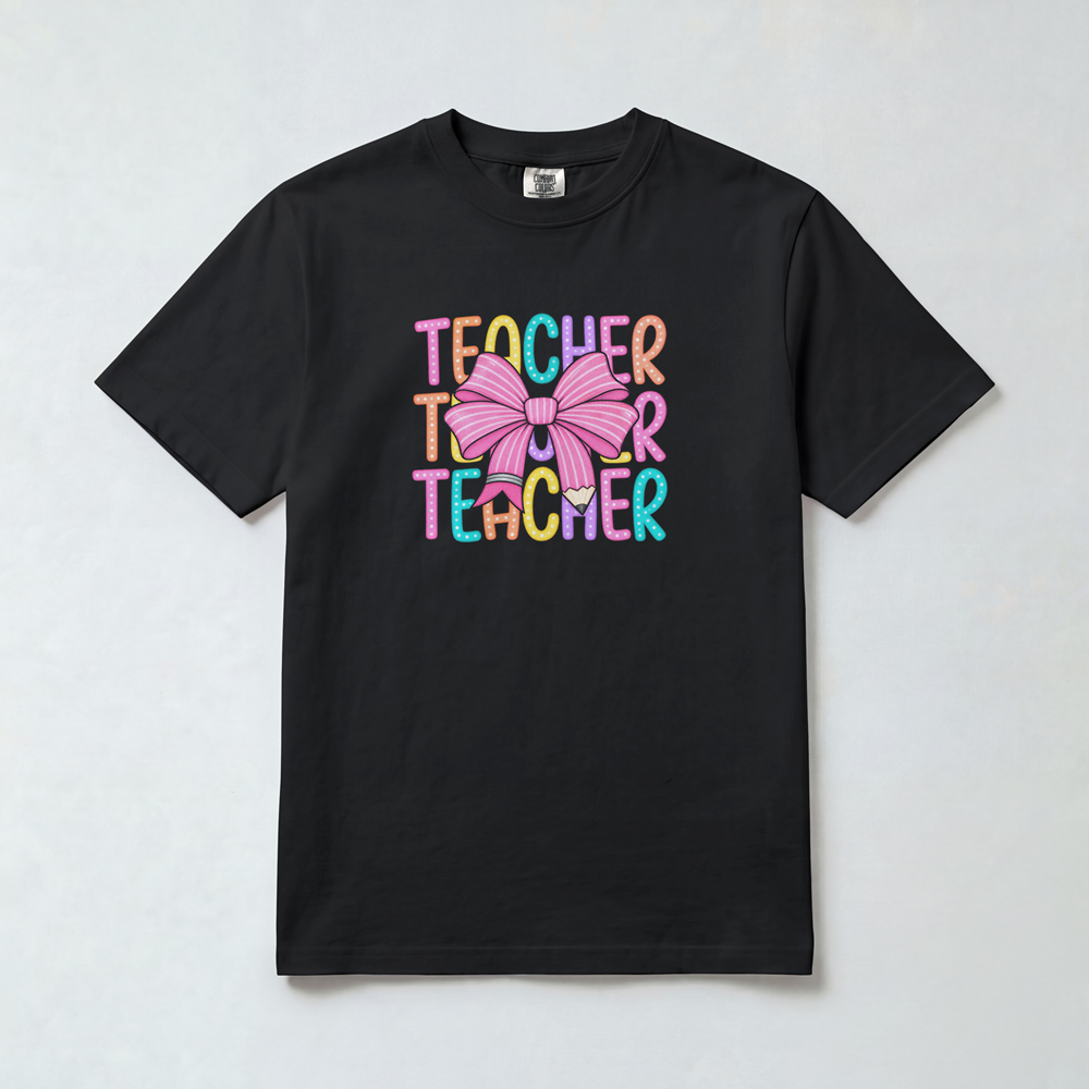 Colorful Bow Teacher