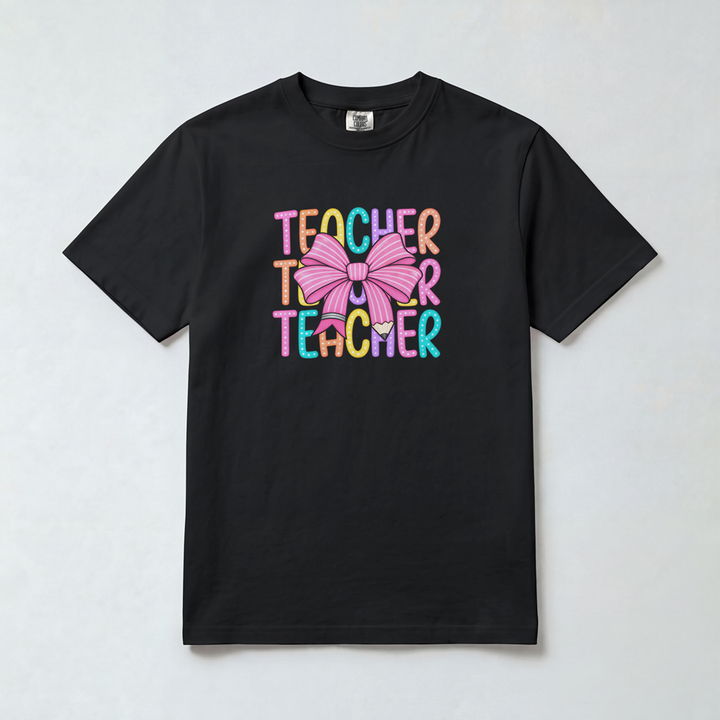 Colorful Bow Teacher
