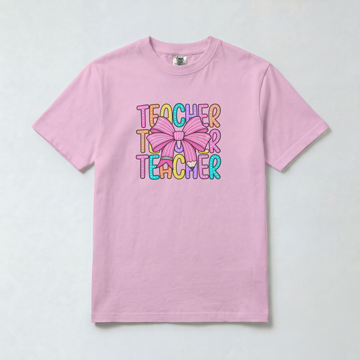 Colorful Bow Teacher
