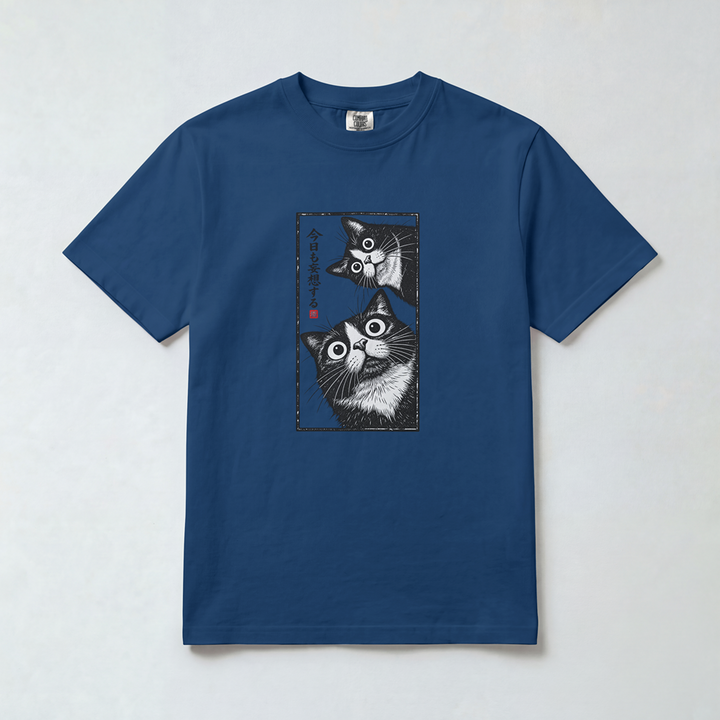 Curious Cats – Japanese Ink Style