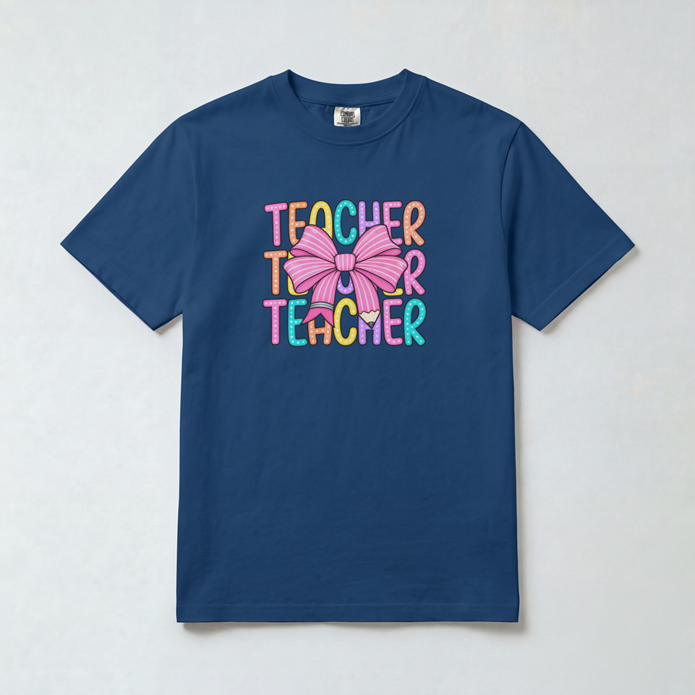 Colorful Bow Teacher