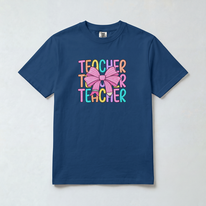 Colorful Bow Teacher