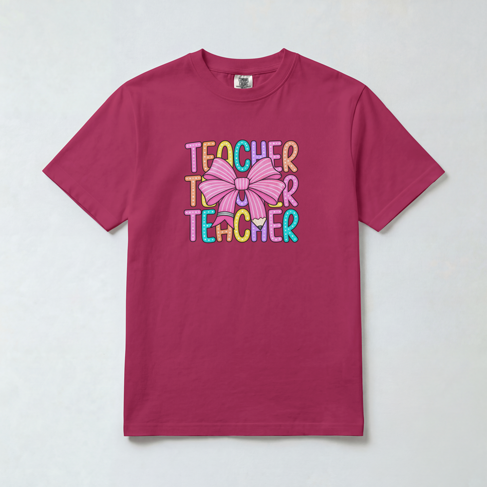 Colorful Bow Teacher