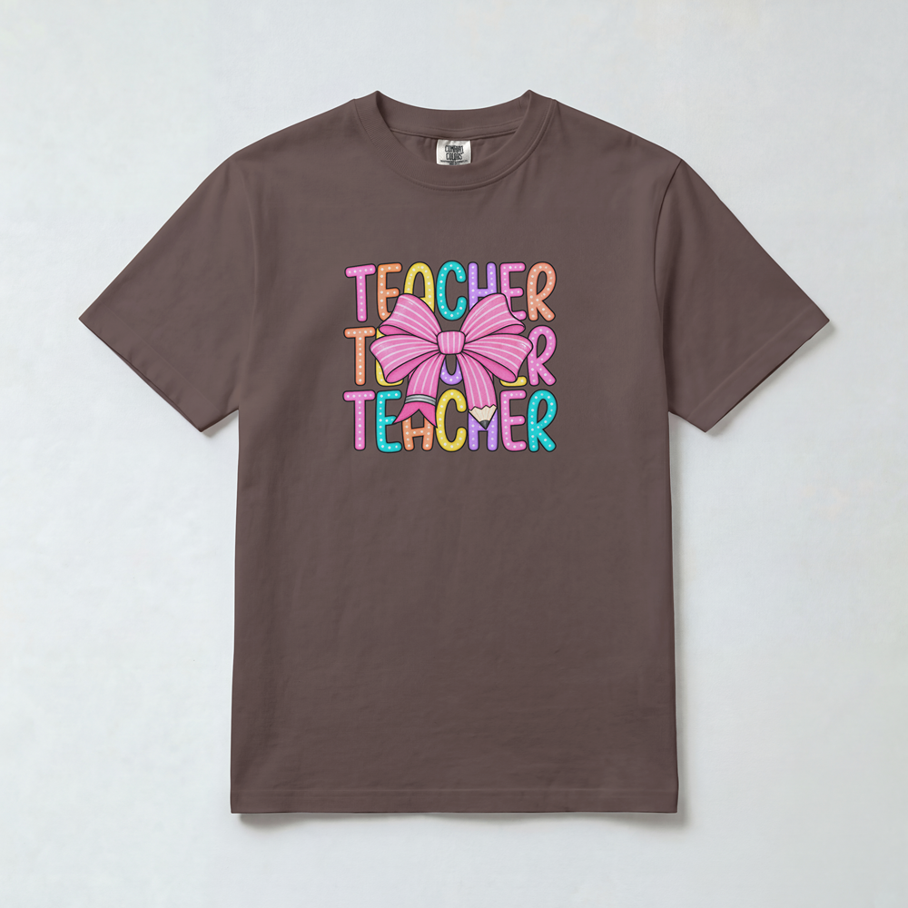Colorful Bow Teacher