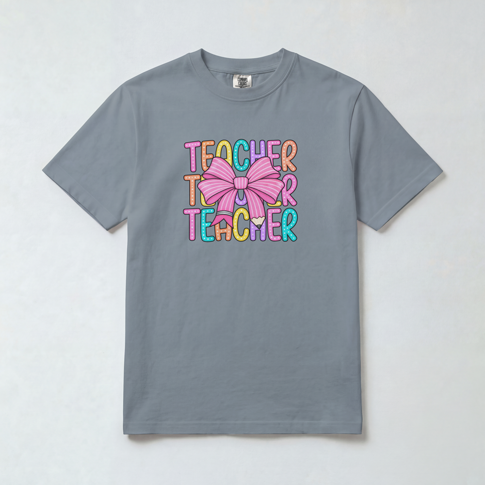 Colorful Bow Teacher