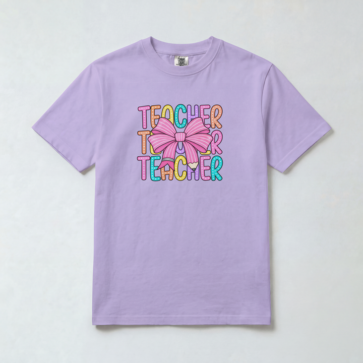 Colorful Bow Teacher