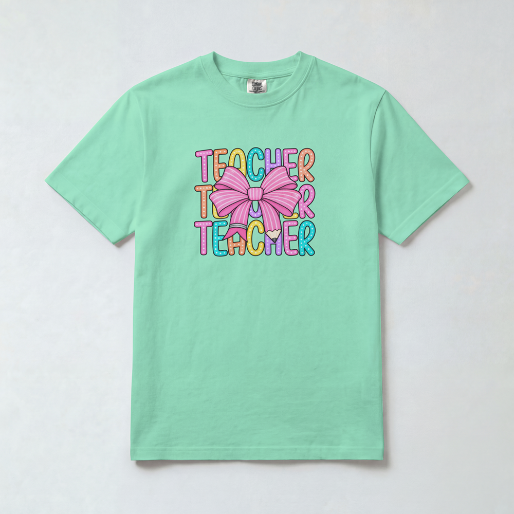 Colorful Bow Teacher