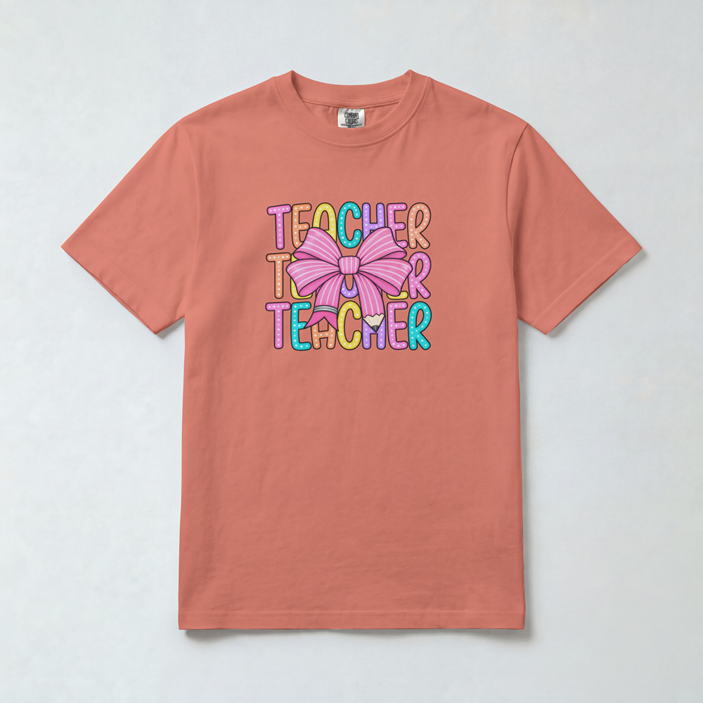 Colorful Bow Teacher