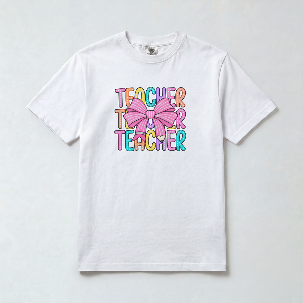 Colorful Bow Teacher