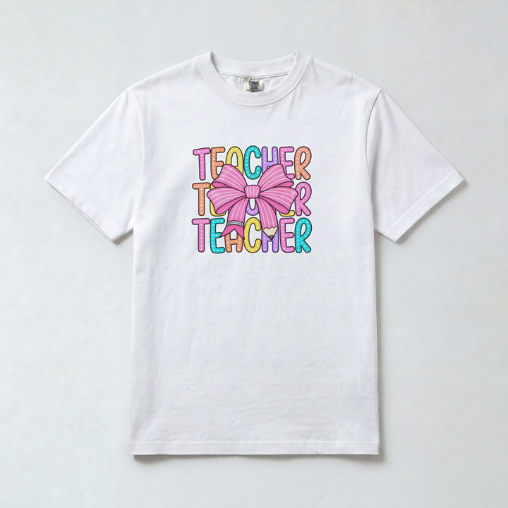 Colorful Bow Teacher